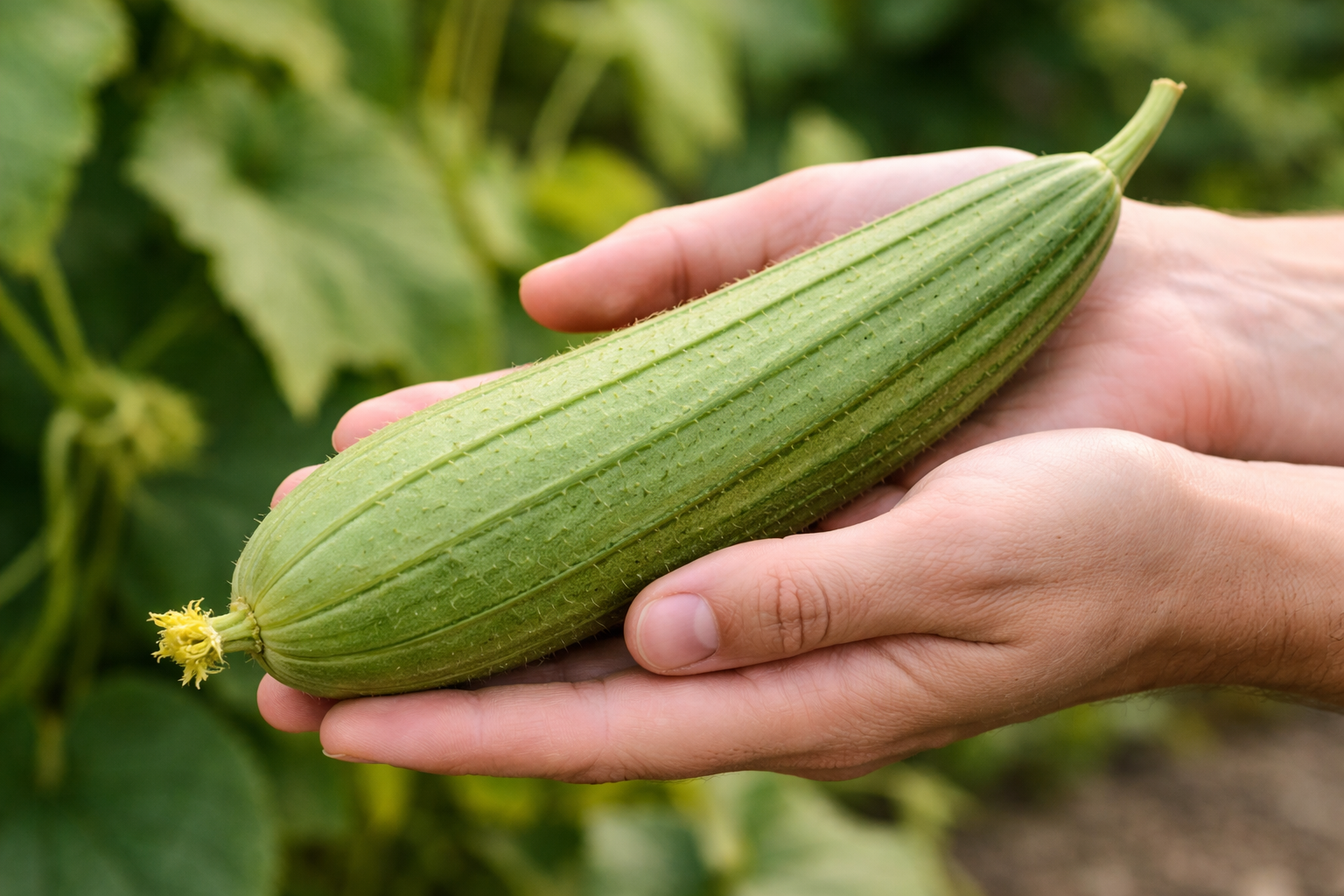 Gurken Luffa Jungpflanze